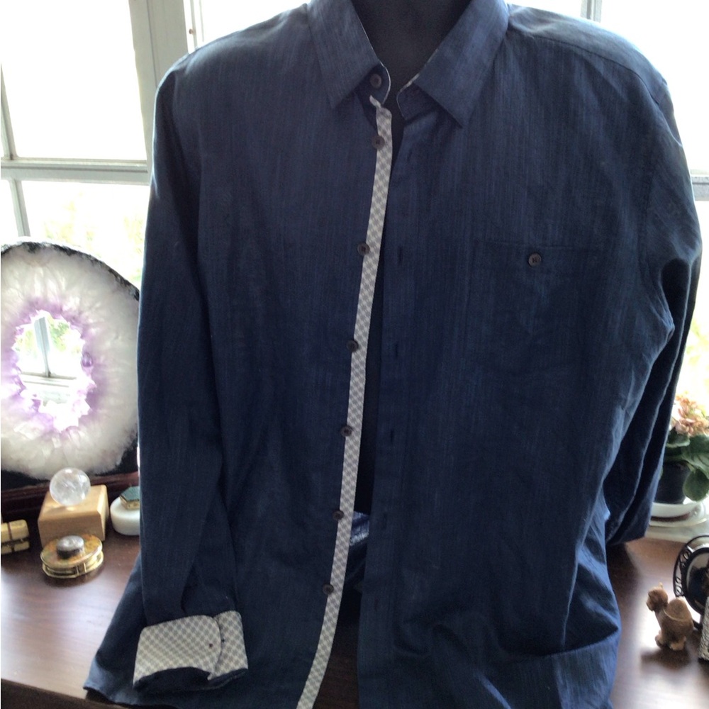 Ted Baker of London Blue/Black men’s shirt size 7